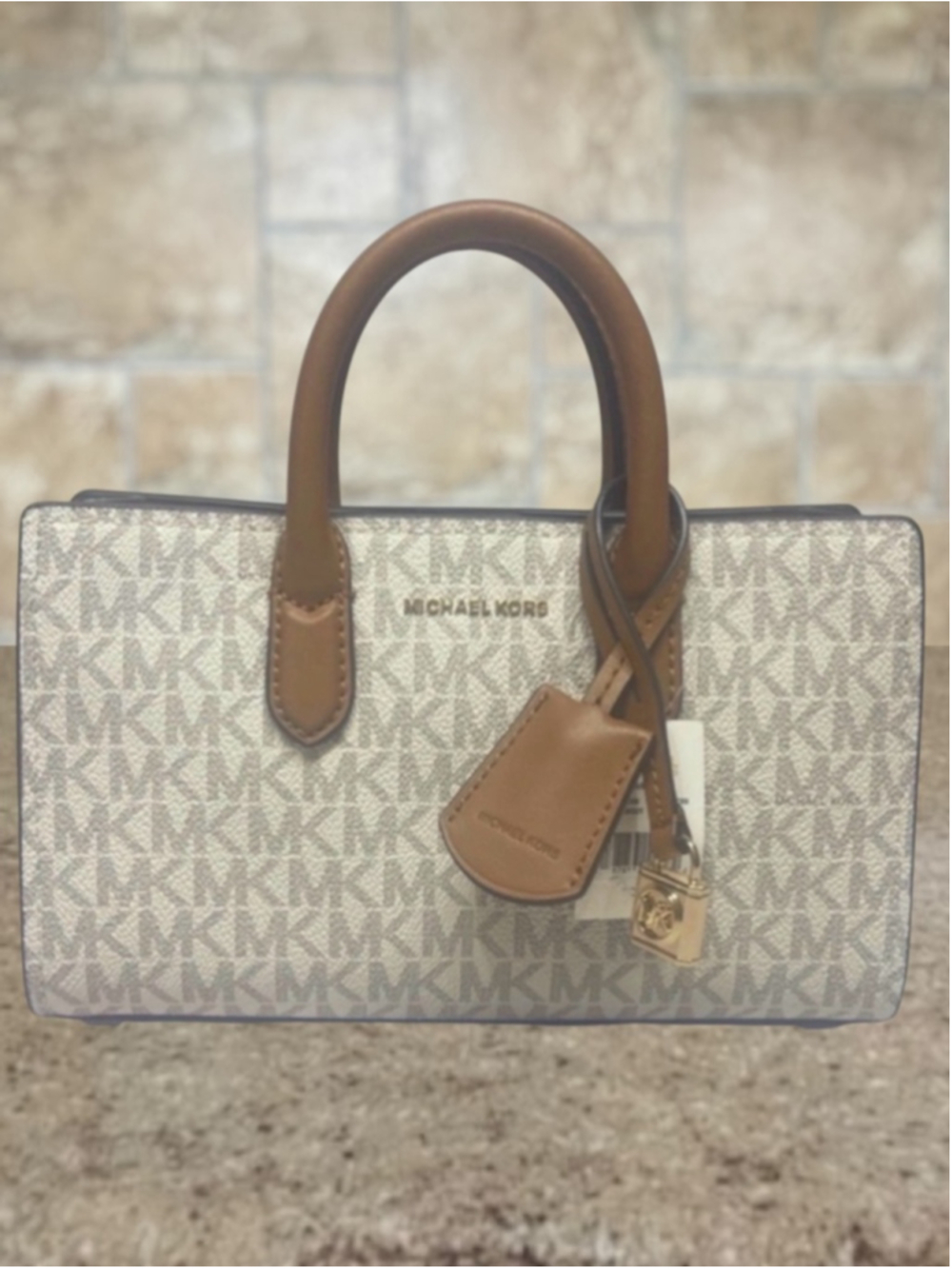Michael Kors Scarlett XS Vanilla Signature Logo Crossbody Bag